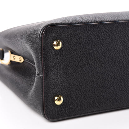 Louis Vuitton Taurillon Capucines MM Black 6 of 11