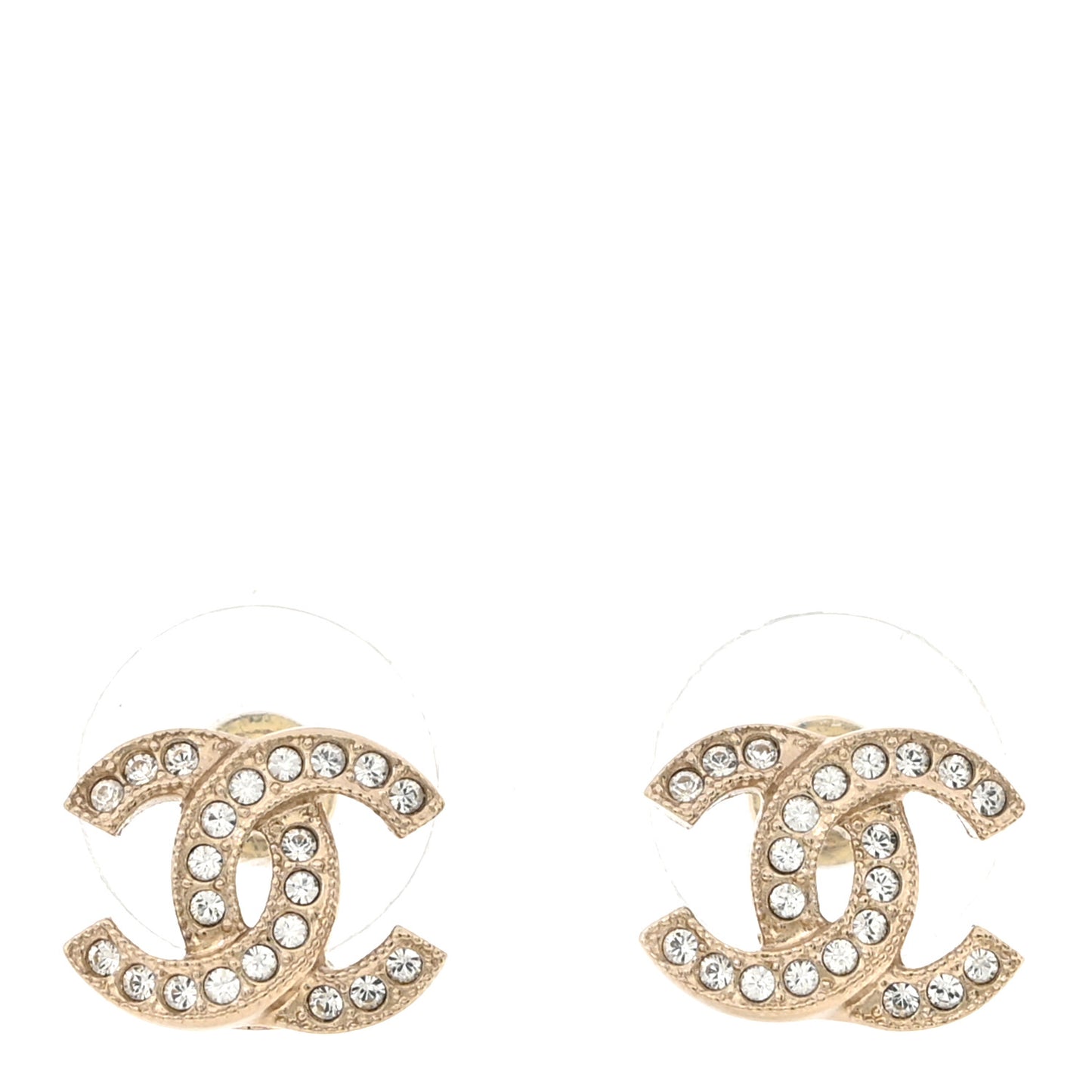 Crystal Mini Timeless CC Earrings Gold