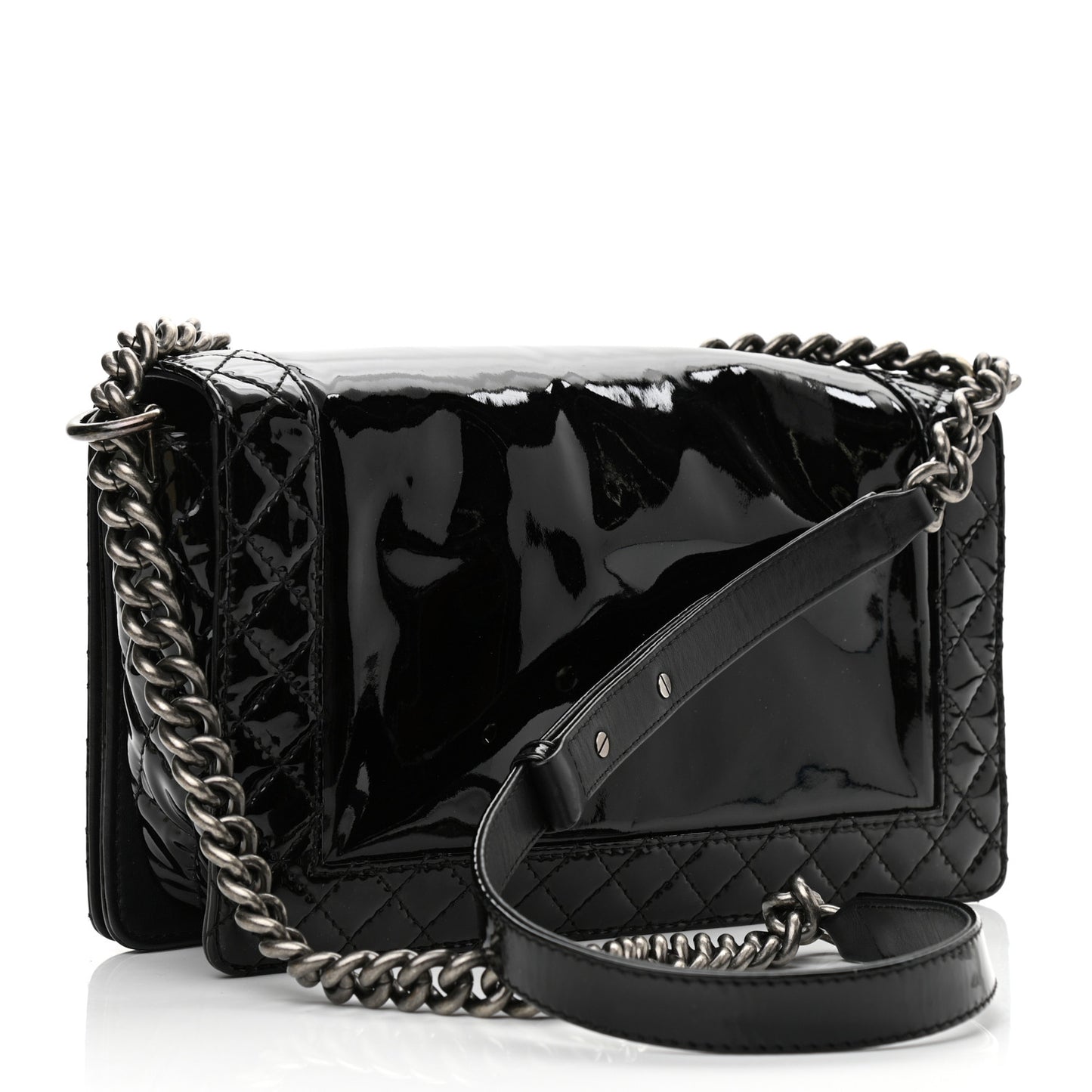 Patent New Medium Boy Reverso Flap Black