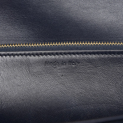 Celine Smooth Calfskin Large Classic Box Flap Bag Navy 6 of 11