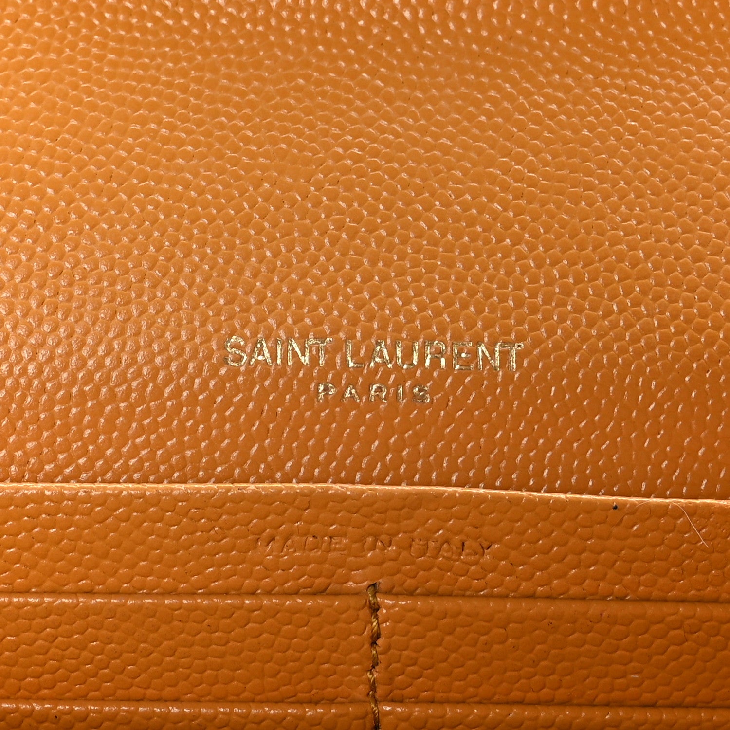 Saint Laurent Calfskin Matelasse Chevron Monogram Flap Wallet Natural Dark 8 of 9