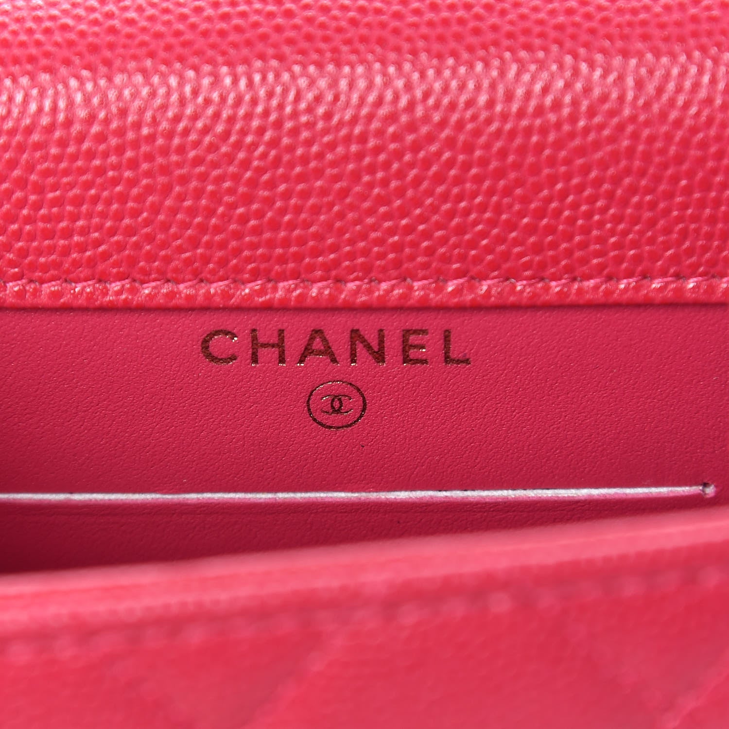 Chanel Caviar Quilted Golden Class Phone Holder Fuchsia 8 of 12
