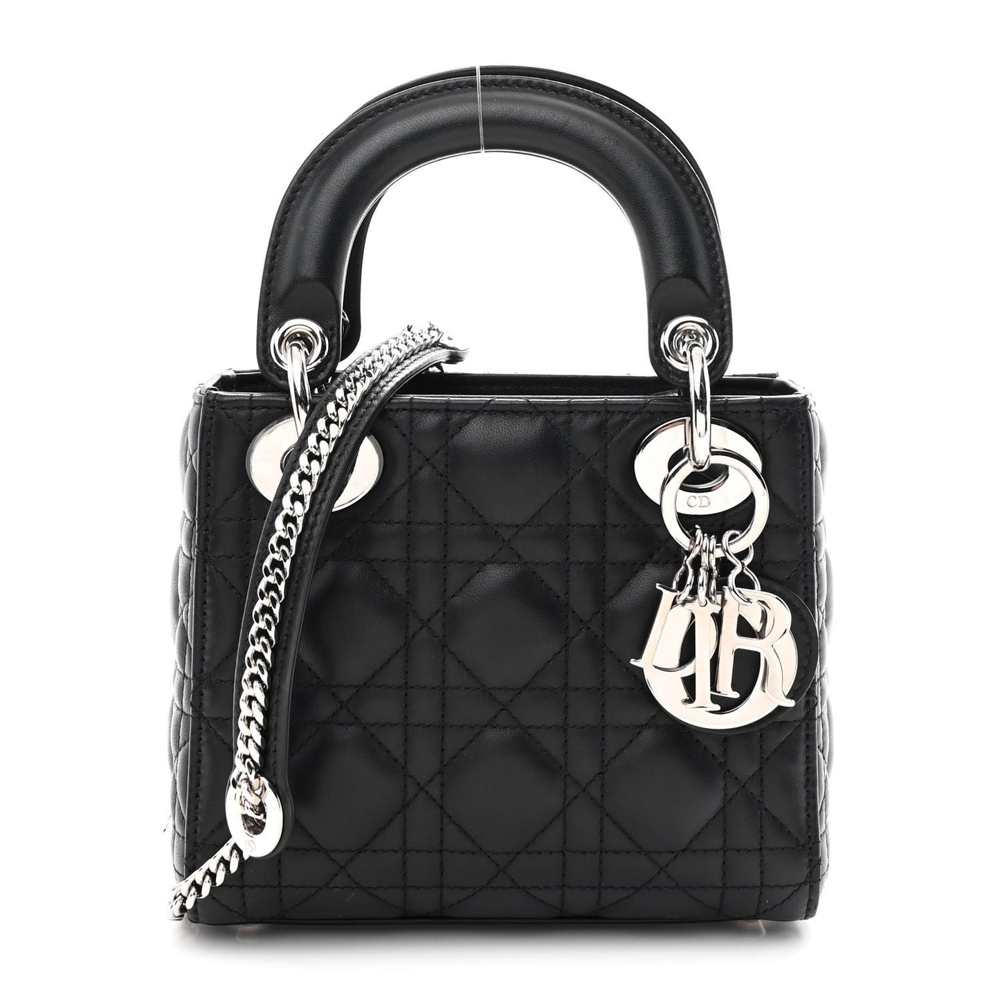 Lambskin Cannage Mini Lady Dior Black