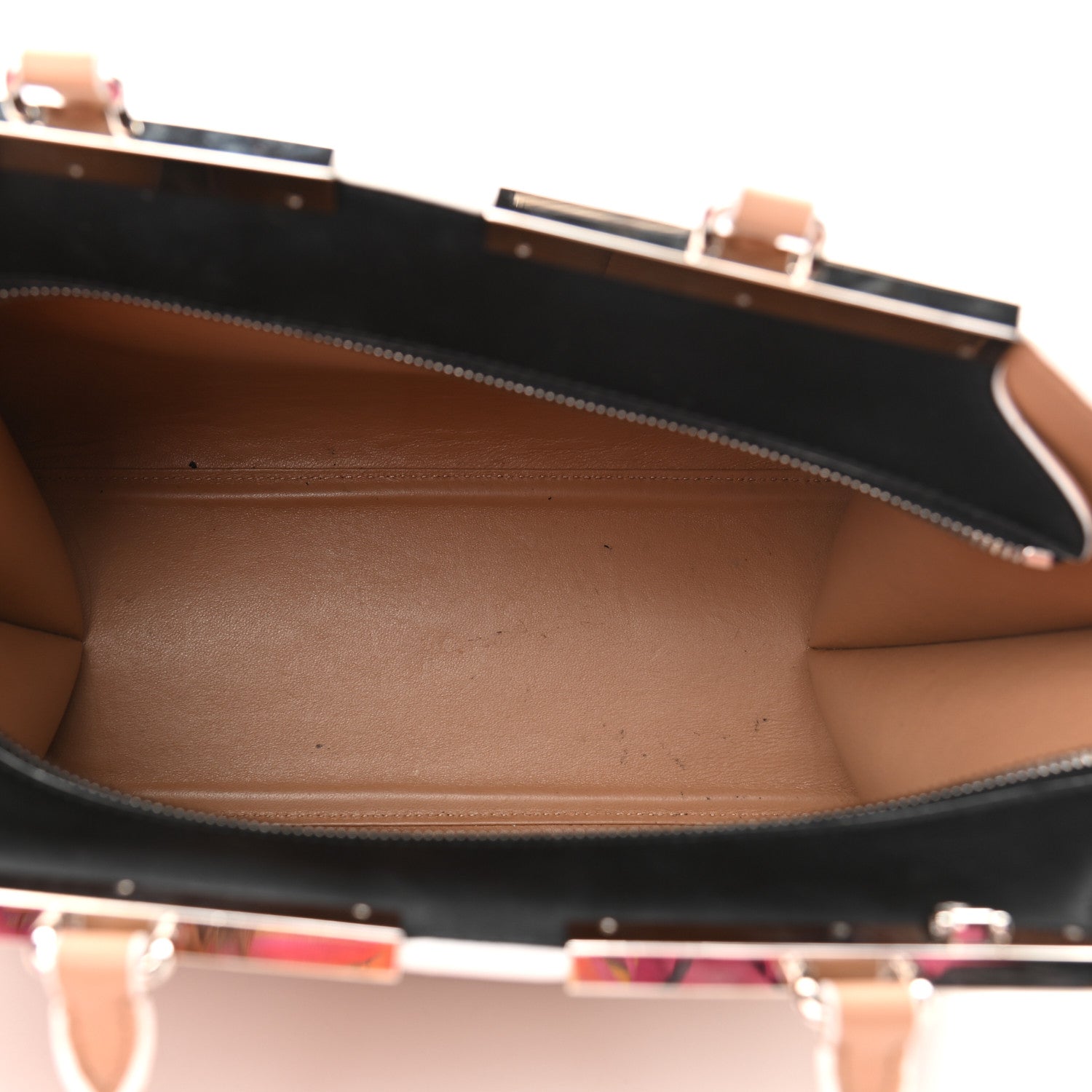 Fendi Vitello Baltico Dolce Petite 3Jours Tote Sand Black 5 of 15