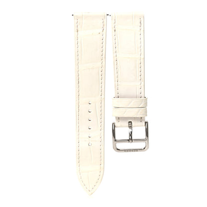Hermes Matte Alligator Single Tour Watch Strap White 1 of 7