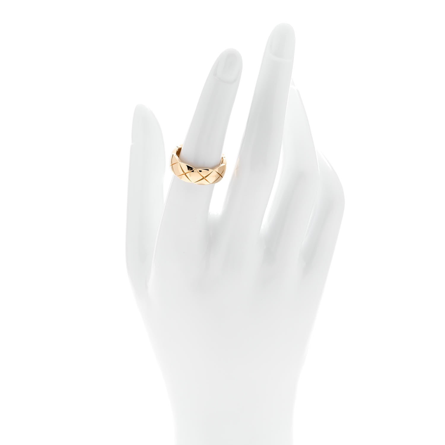 Chanel 18K Yellow Gold Small Coco Crush Ring 53 6.5 2 of 5