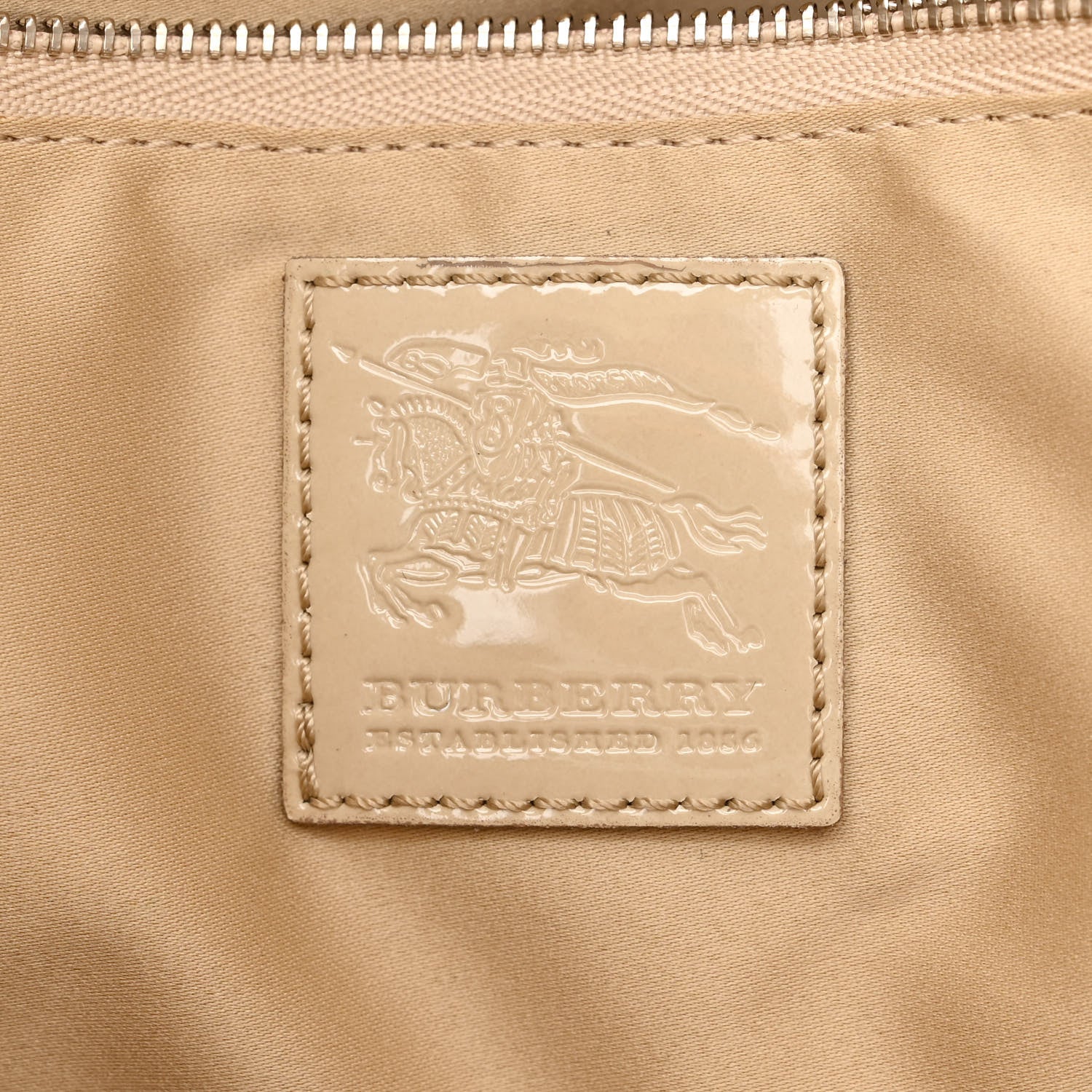 Burberry Patent Quilted Brook Hobo Beige 6 of 12