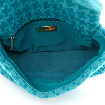 Chanel Tweed Quilted Medium Chanel 19 Flap Turquoise 5 of 12