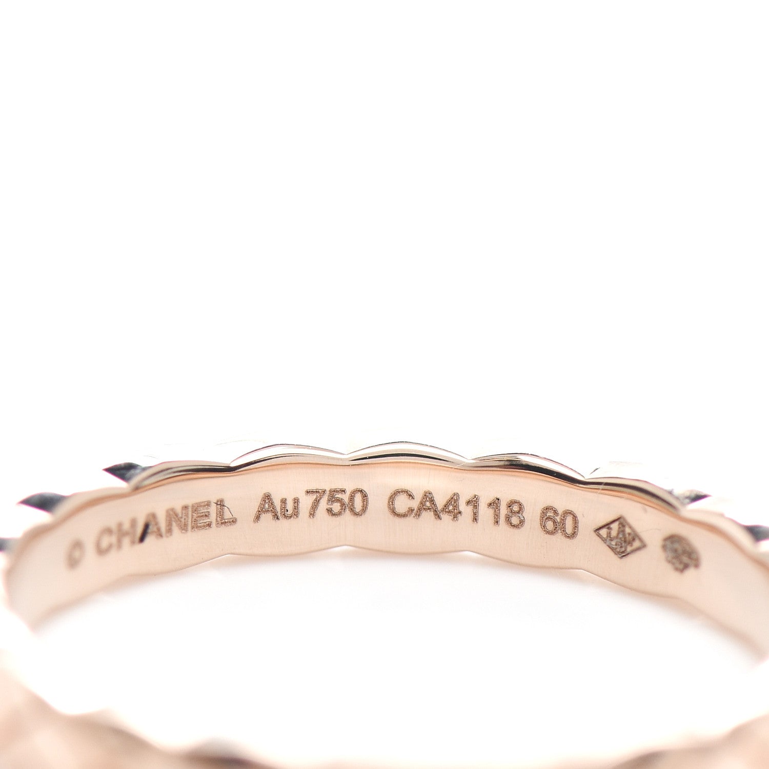 Chanel 18K Beige Gold Mini Coco Crush Ring 60 9 4 of 5