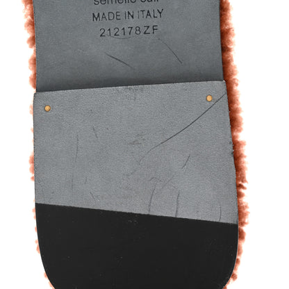 Hermes Woolskin Oran Sandals 39 Cognac 10 of 12