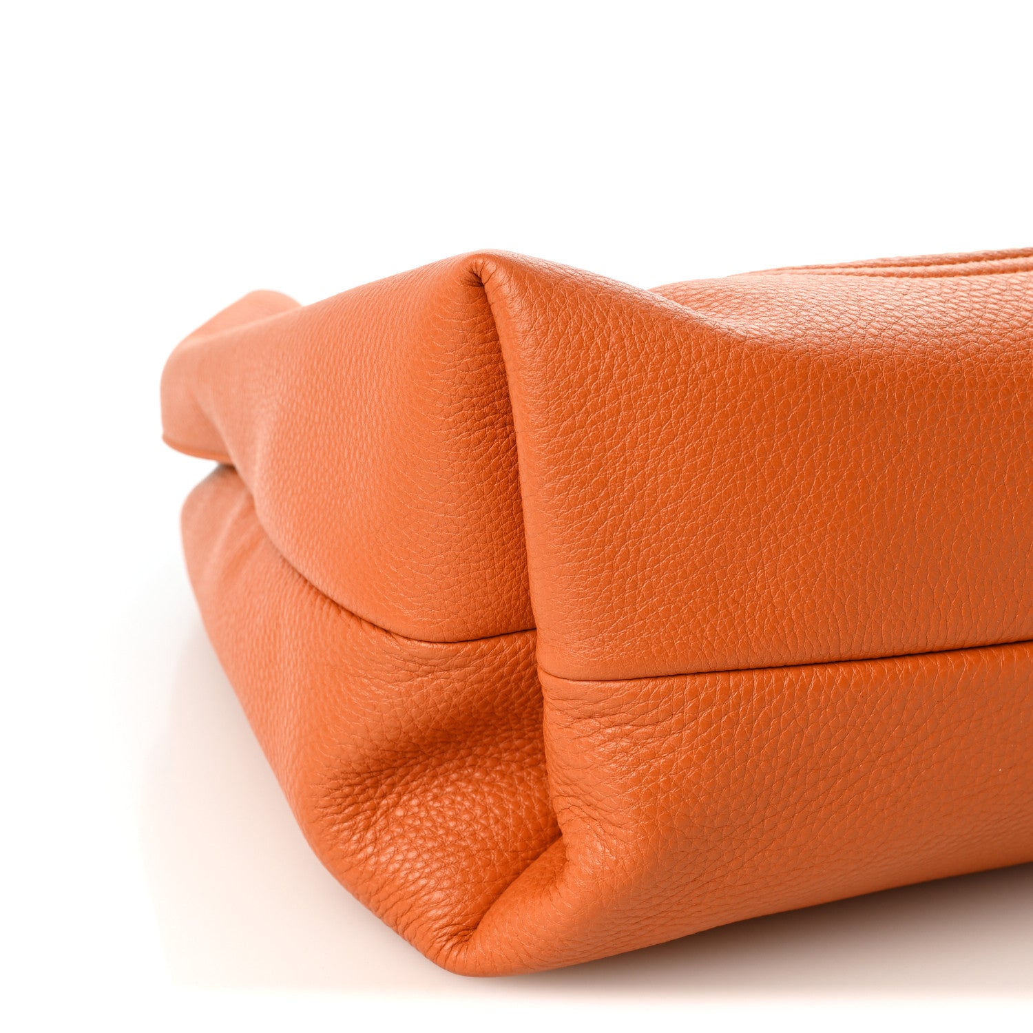 Gucci Grained Calfskin Softbit Maxi Shoulder Bag Orange 8 of 9