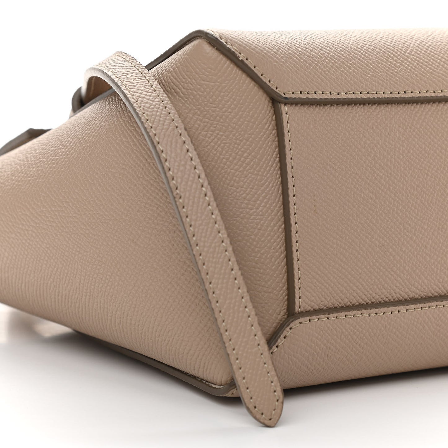 Grained Calfskin Nano Belt Bag Light Taupe