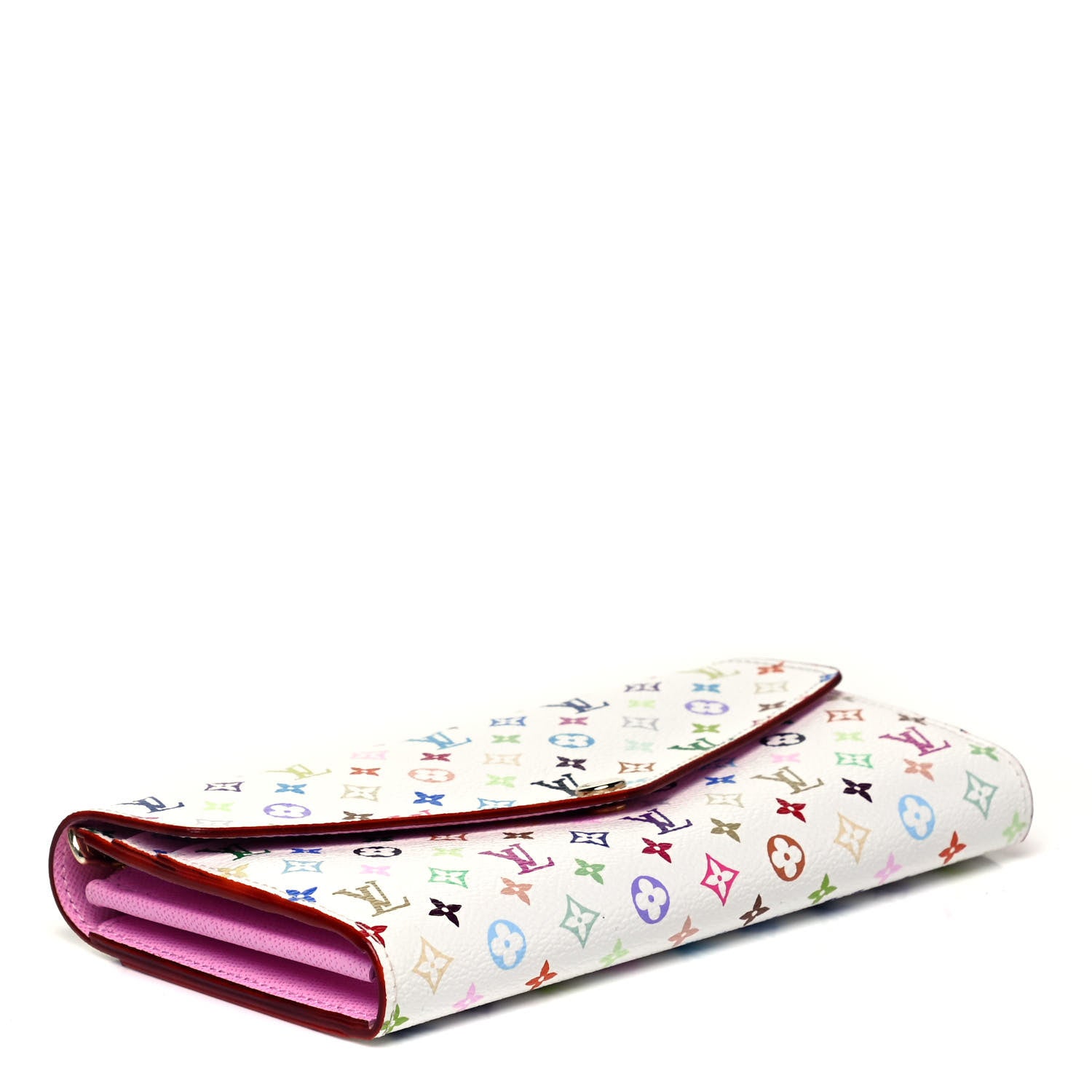 Louis Vuitton Monogram Multicolor Sarah Wallet NM White Litchi 6 of 8