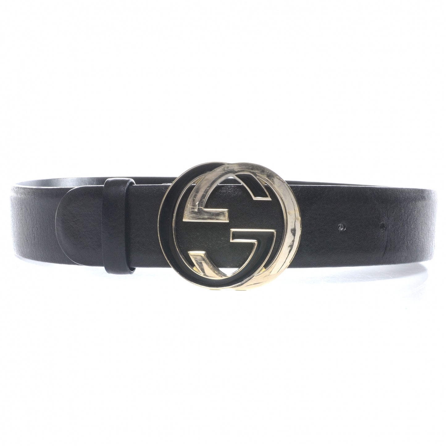 Leather GG Belt 70 28 Black