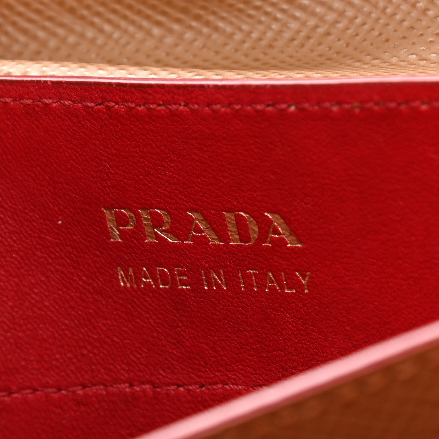 Prada Saffiano Cuir Large Double Bag Caramel Fuoco 6 of 10