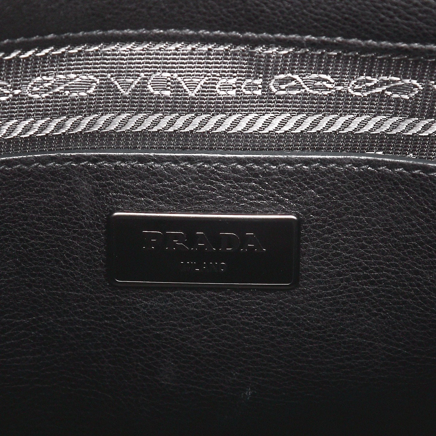 Glace Calf Small Twin Pocket Tote Nero Black