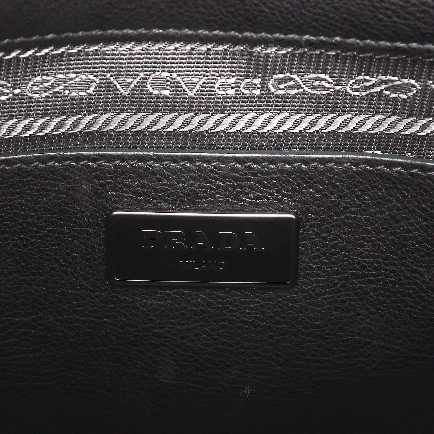 Prada Glace Calf Small Twin Pocket Tote Nero Black 7 of 12