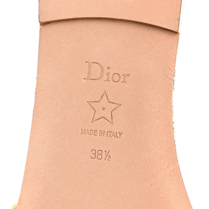 Christian Dior Cotton Strass Millefiori Embroidered Dway Slide Sandals 38.5 Gold 7 of 10