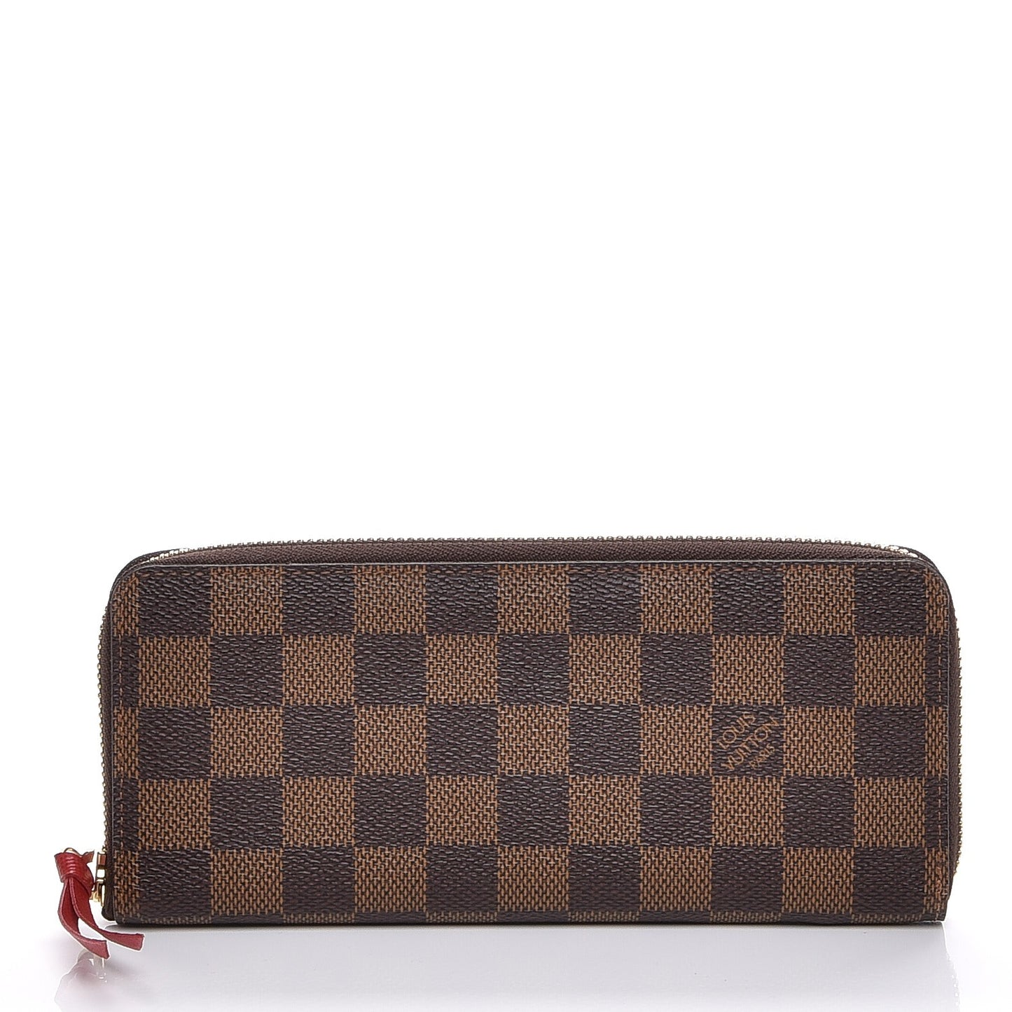 Damier Ebene Clemence Wallet Cherry