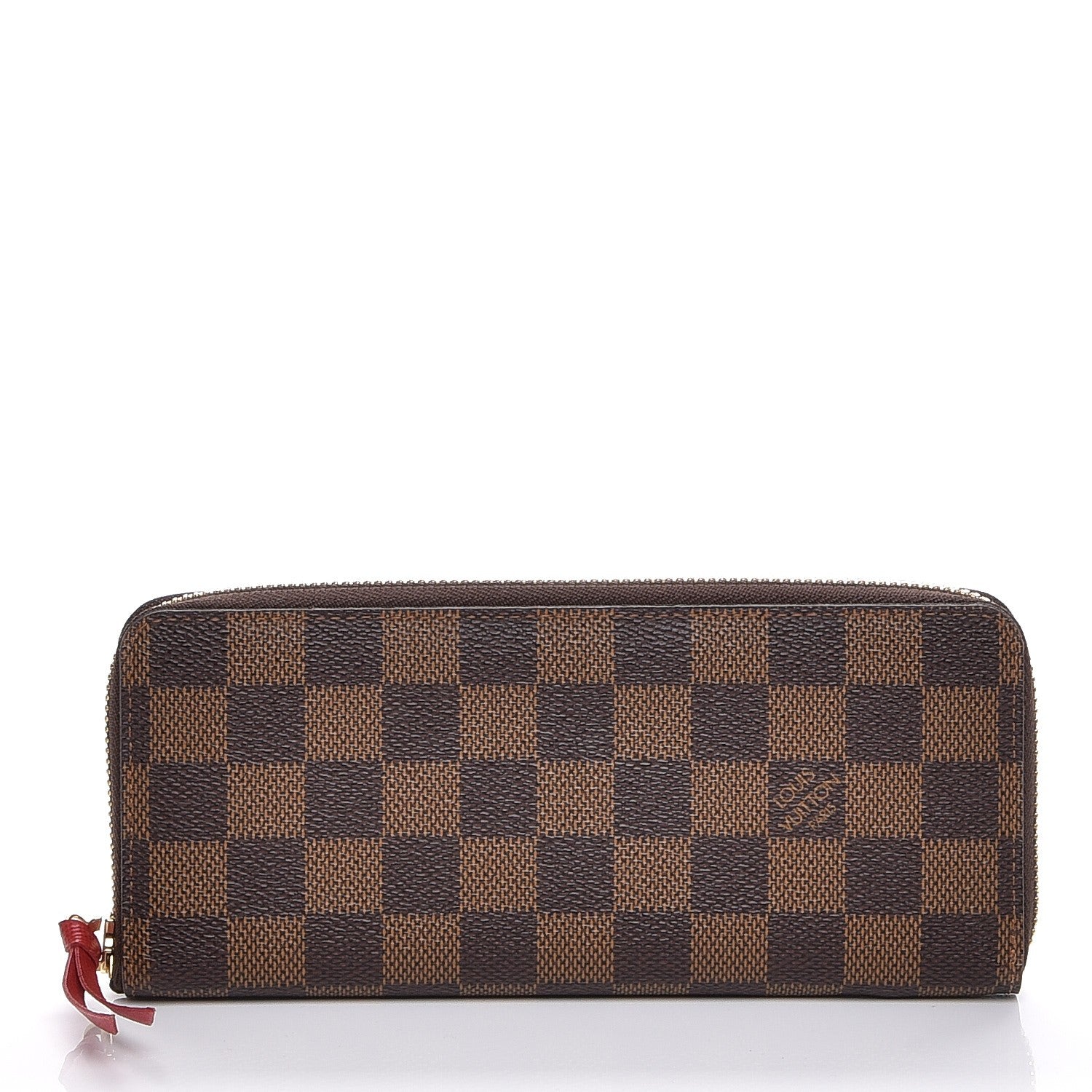 Louis Vuitton Damier Ebene Clemence Wallet Cherry 1 of 8