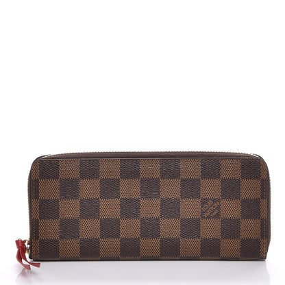 Louis Vuitton Damier Ebene Clemence Wallet Cherry 1 of 8