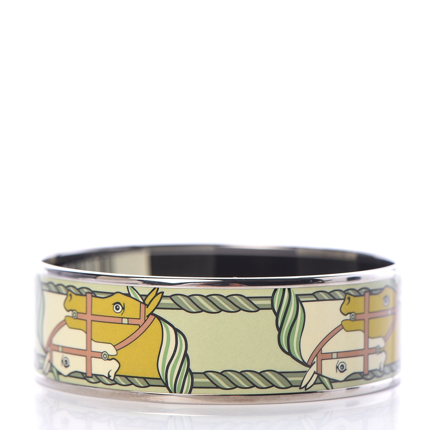 Enamel Printed Wide Quadrige Bracelet 70 Histoires Naturelle