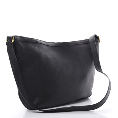 Gucci Grained Calfskin Logo Half Moon Hobo Black 3 of 10