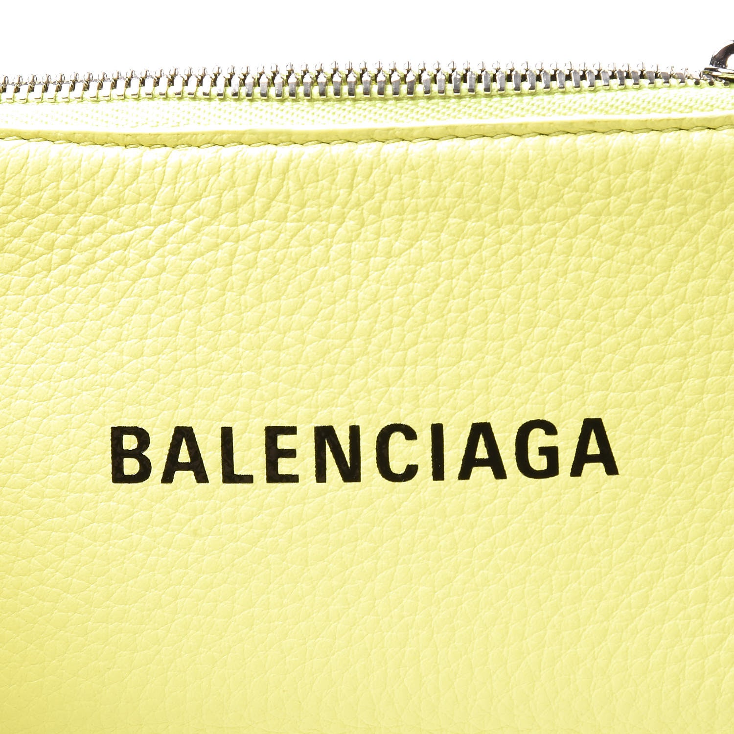 Balenciaga Calfskin Logo Everyday Long Coin Case Card Holder Acid Green 8 of 9