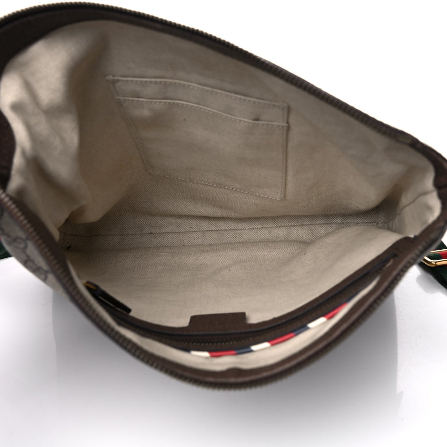 Soft GG Supreme Monogram Courrier Web Medium Flat Messenger Bag Beige New Acero Multicolor