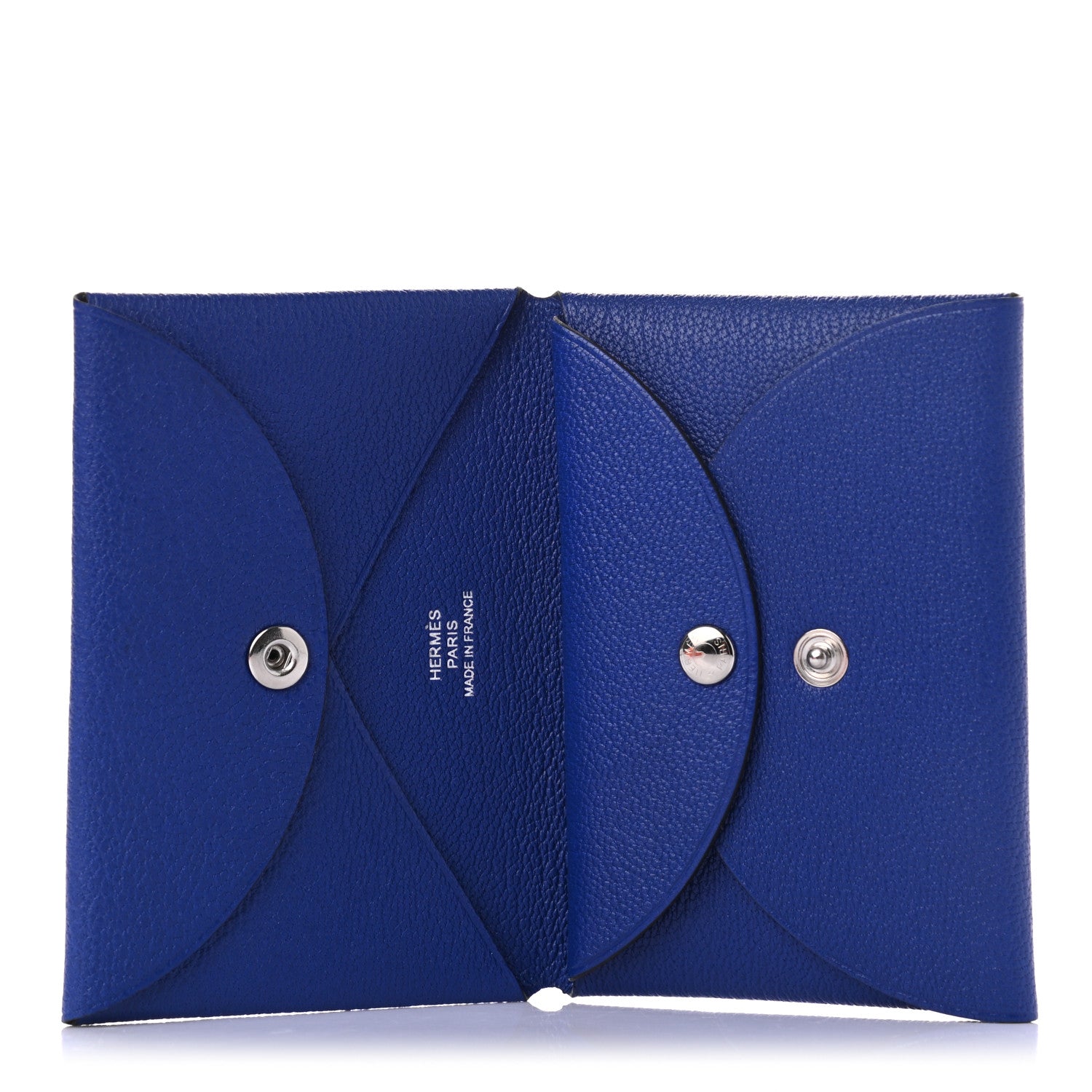 Hermes Chevre Mysore Calvi Duo Card Case Bleu Electrique 5 of 7