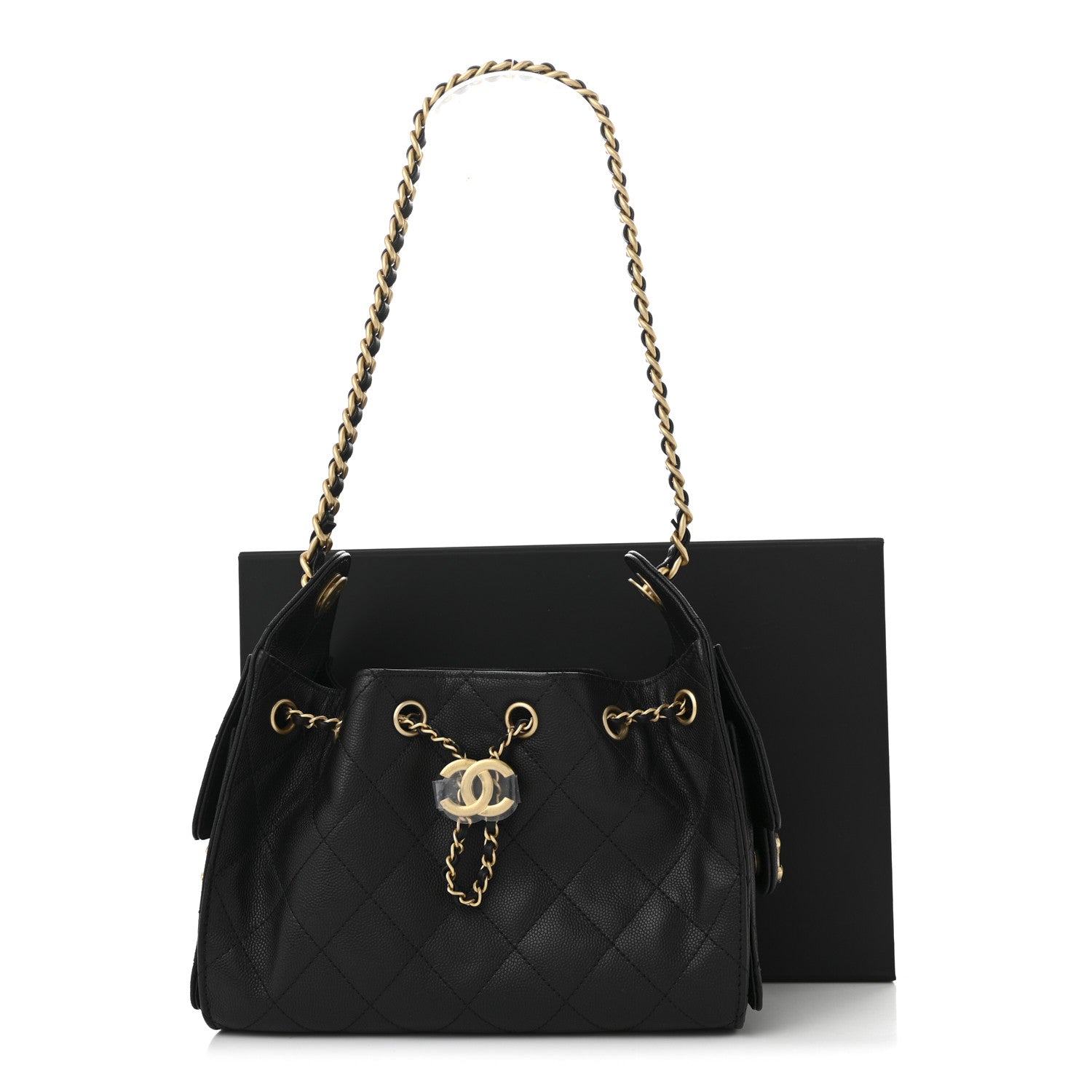 Chanel Caviar Quilted Mini Chanel 25 Handbag Black 11 of 11