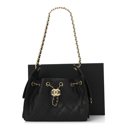 Chanel Caviar Quilted Mini Chanel 25 Handbag Black 11 of 11