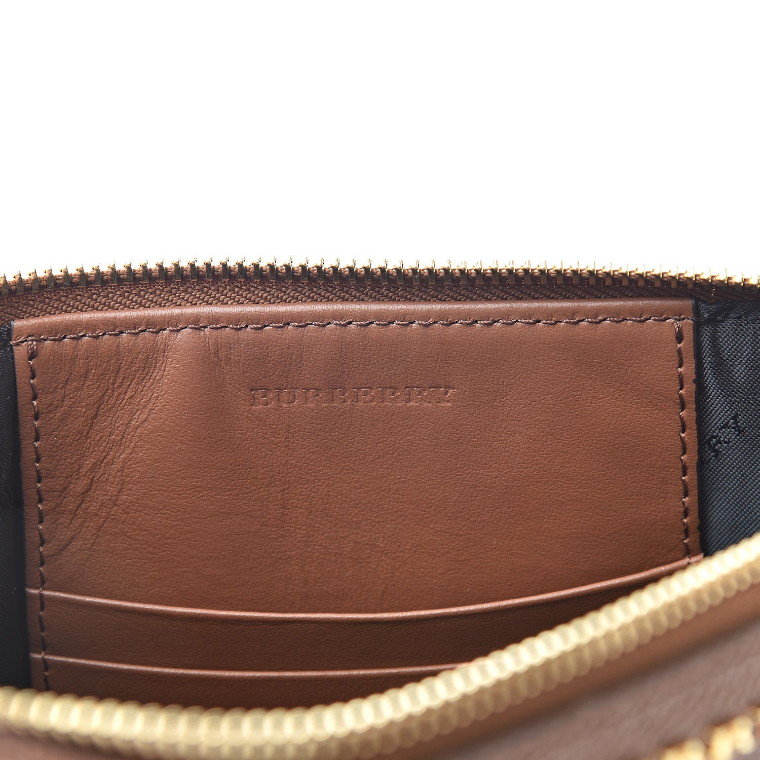 Burberry Haymarket Check Peyton Crossbody Clutch Bag Toffee 6 of 11