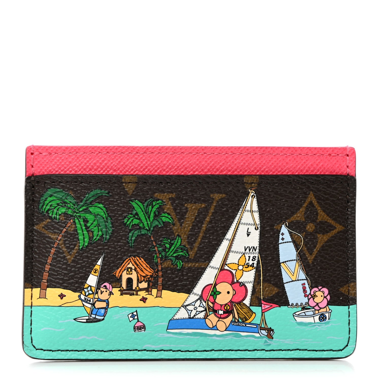 Louis Vuitton Monogram 2023 Vivienne Beach Cardholder Dragon Fruit Pink 1 of 7