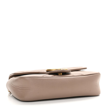 Gucci Calfskin Matelasse Super Mini GG Marmont Shoulder Bag Porcelain Rose 4 of 9