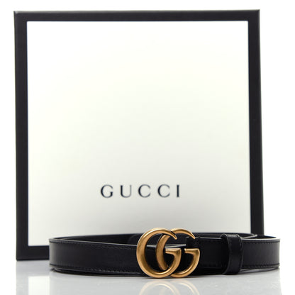 Gucci Calfskin Double G 20mm Belt 95 38 Black 6 of 6