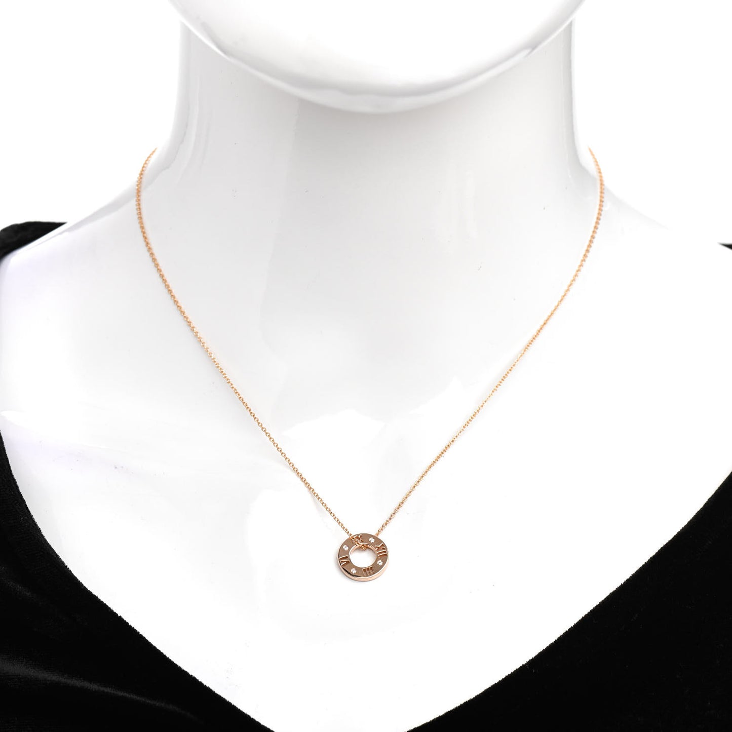 18K Rose Gold Diamond Atlas Pierced Pendant Necklace