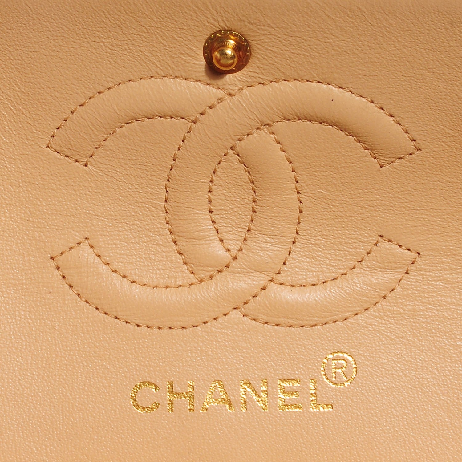 Chanel Lambskin Quilted Small Double Flap Beige 7 of 10