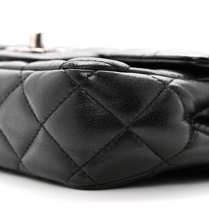 Chanel Lambskin Quilted Mini Around the World Flap Black 10 of 11