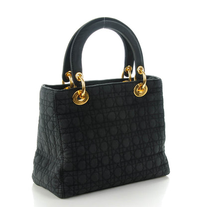 Christian Dior Nylon Cannage Medium Lady Dior Black 3 of 7