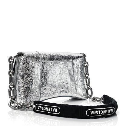 Balenciaga Metallic Calfskin Downtown Chain Shoulder Bag XS Silver 2 of 9