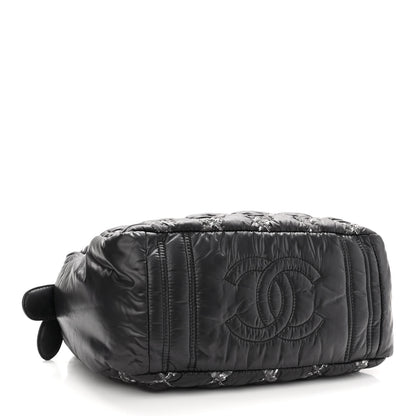 Chanel Nylon Quilted Tweed Stitch Bubble Camera Case Black 4 of 10