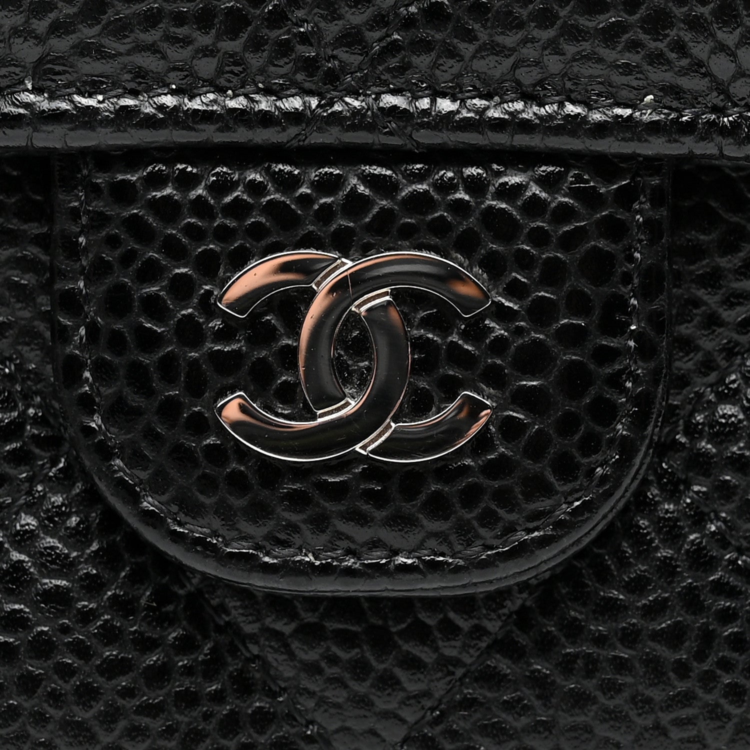 Chanel Caviar Quilted Large Gusset Flap Wallet Black 10 of 12