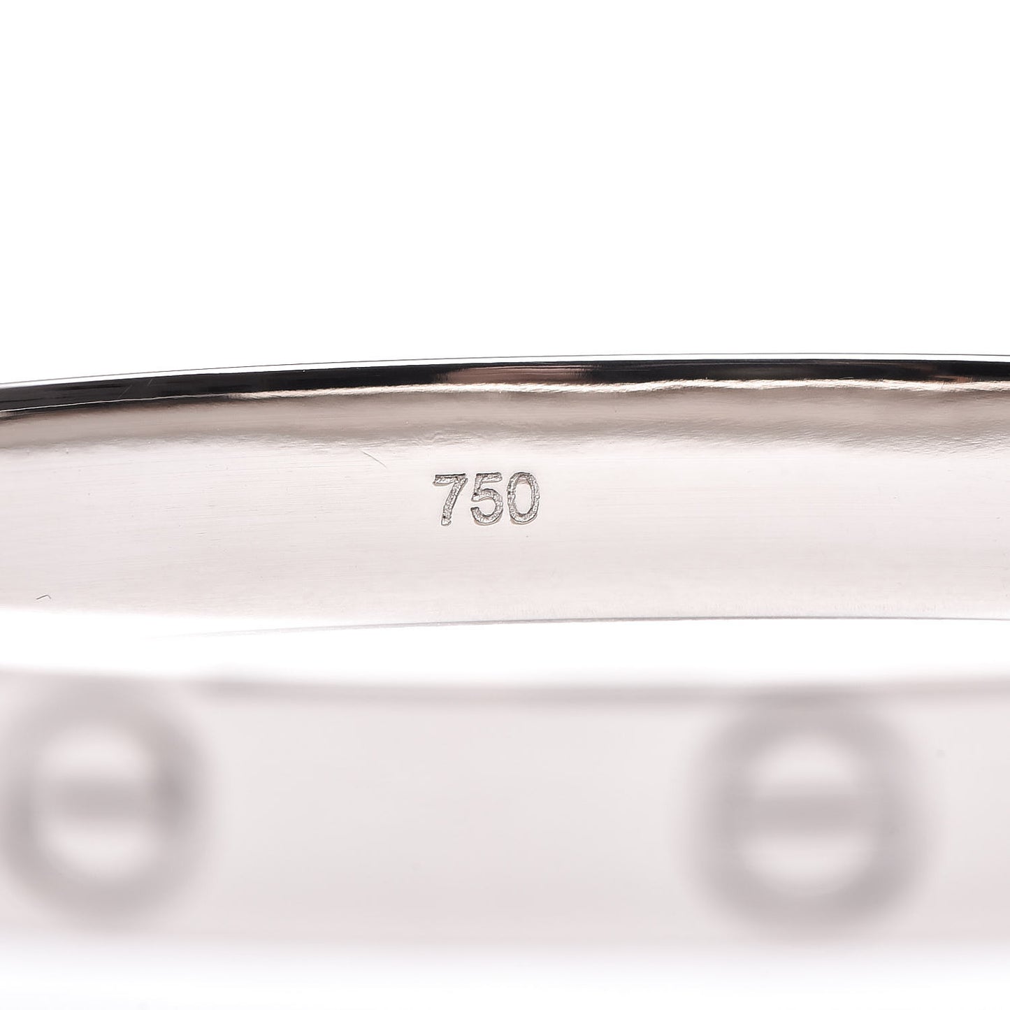 18K White Gold LOVE Bracelet 17