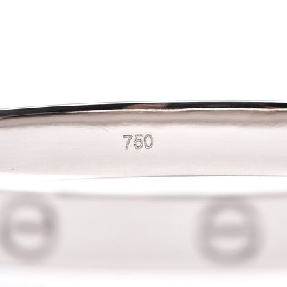 Cartier 18K White Gold LOVE Bracelet 17 7 of 8