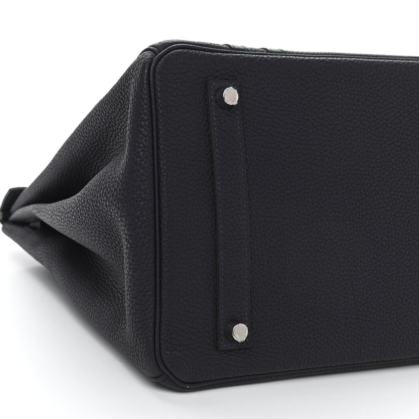 Togo Swift Officier Birkin 35 Bleu Nuit Vert Cypress