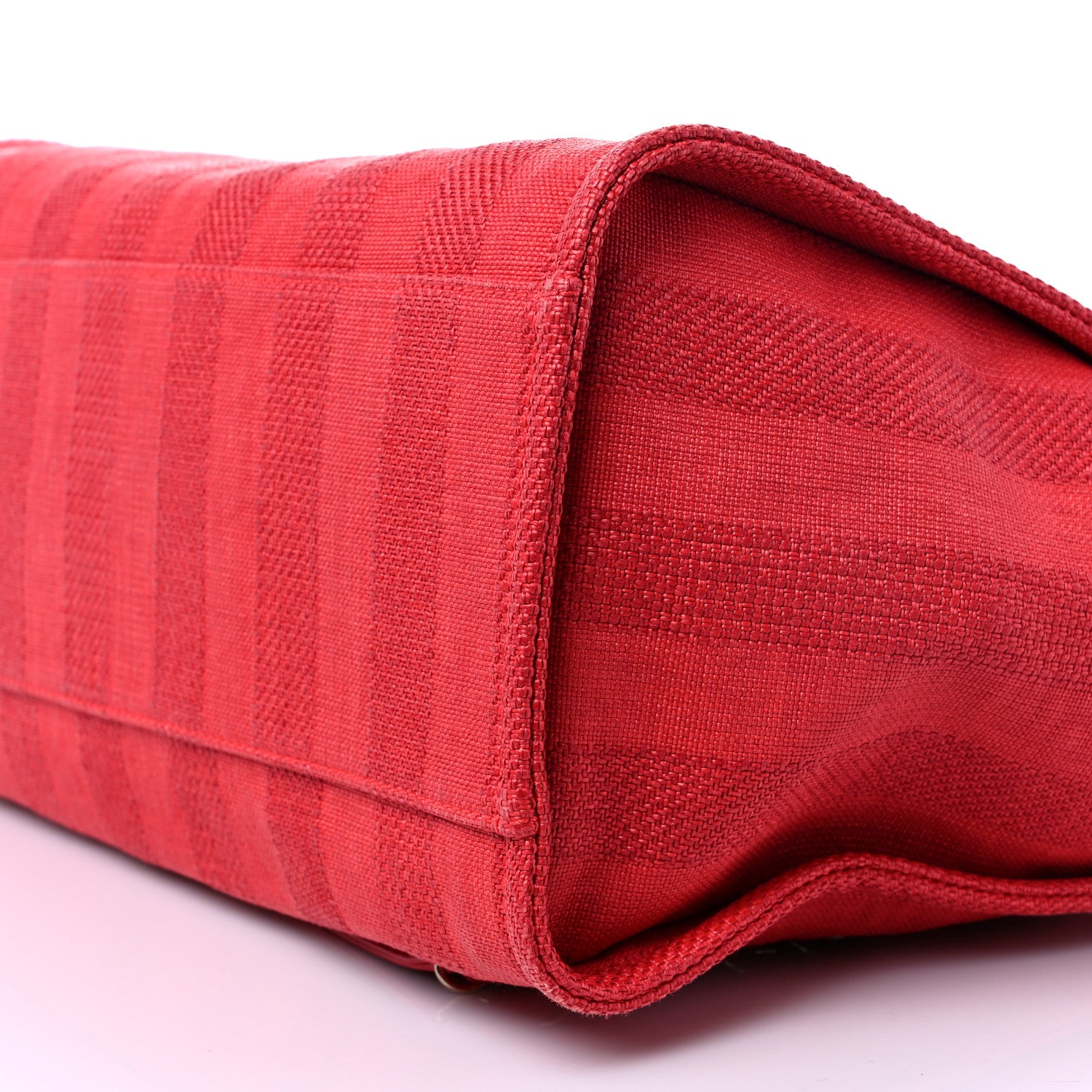 Chanel Mixed Fibers Striped Medium Deauville Tote Red 8 of 8