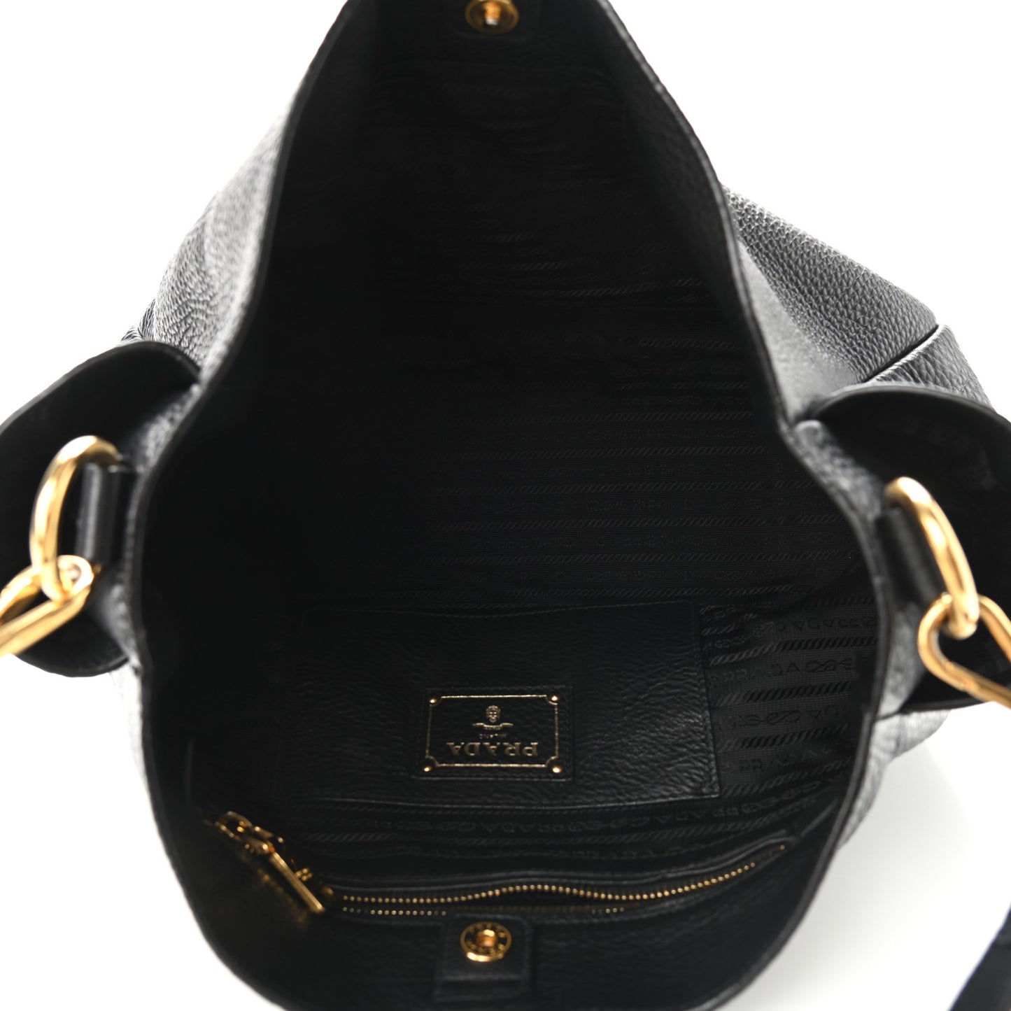 Vitello Daino Side Pocket Hobo Black