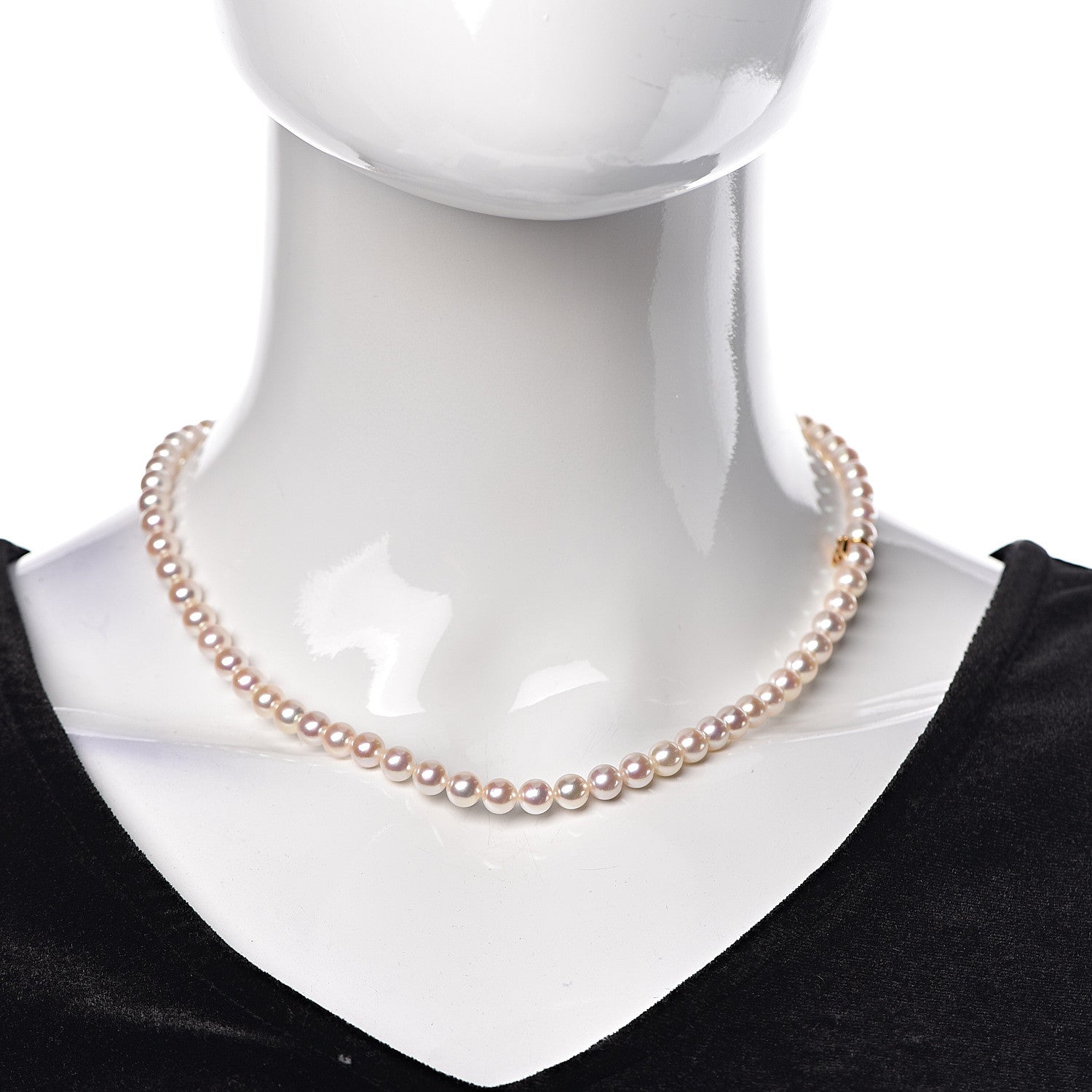 Mikimoto 18K Yellow Gold Akoya Pearl 6-6.5mm Strand Necklace 17 2 of 6