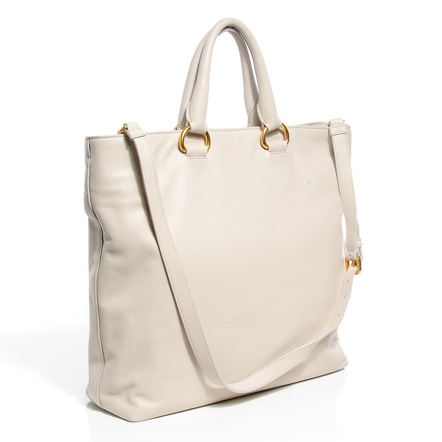 Soft Calf Shopper Tote Ghiaccio